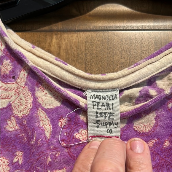 Magnolia Pearl Pink and Purple Tie-Dye Short Sleeve Tee - Picture 2 of 4